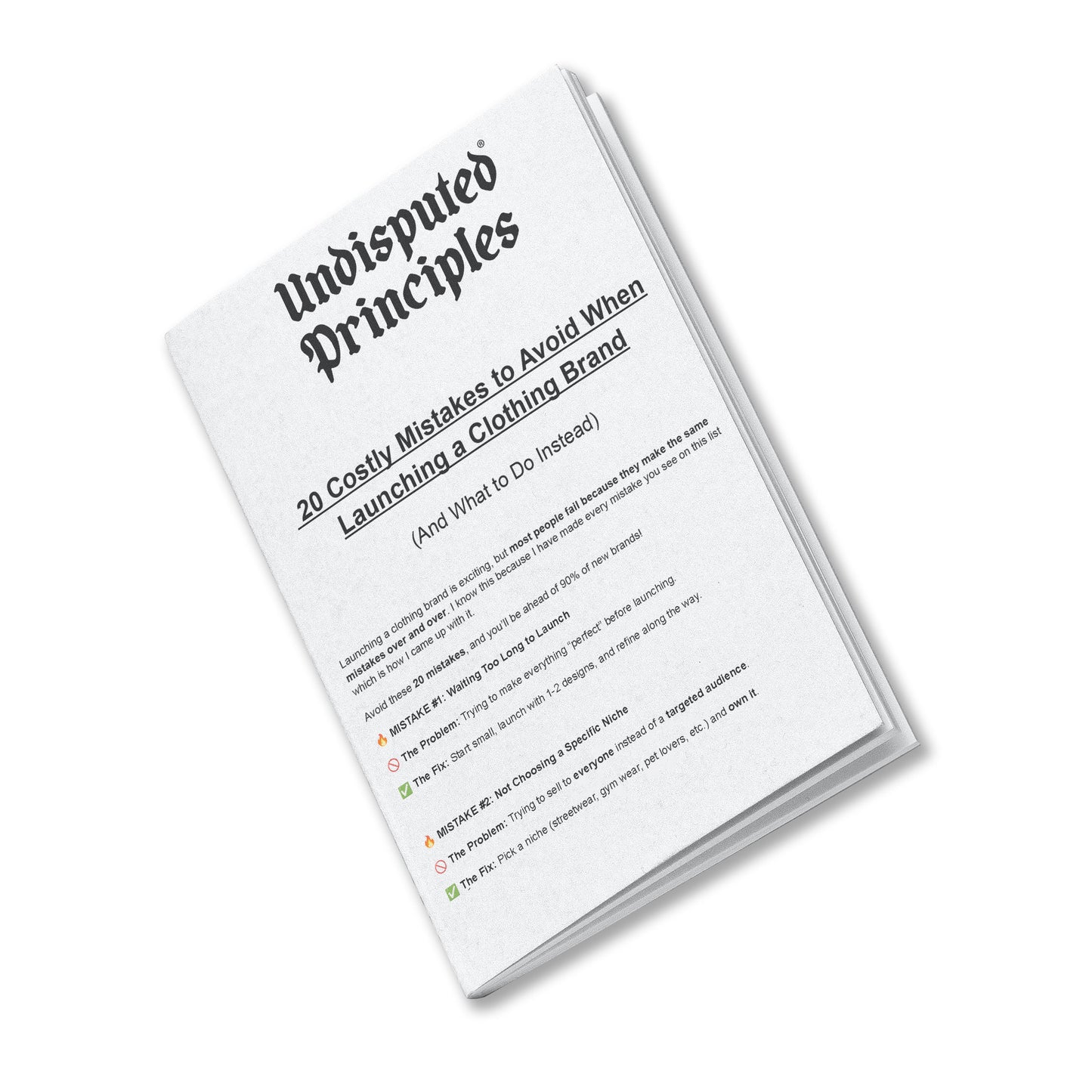 20 Mistakes to Avoid as Clothing Brand - Free Report