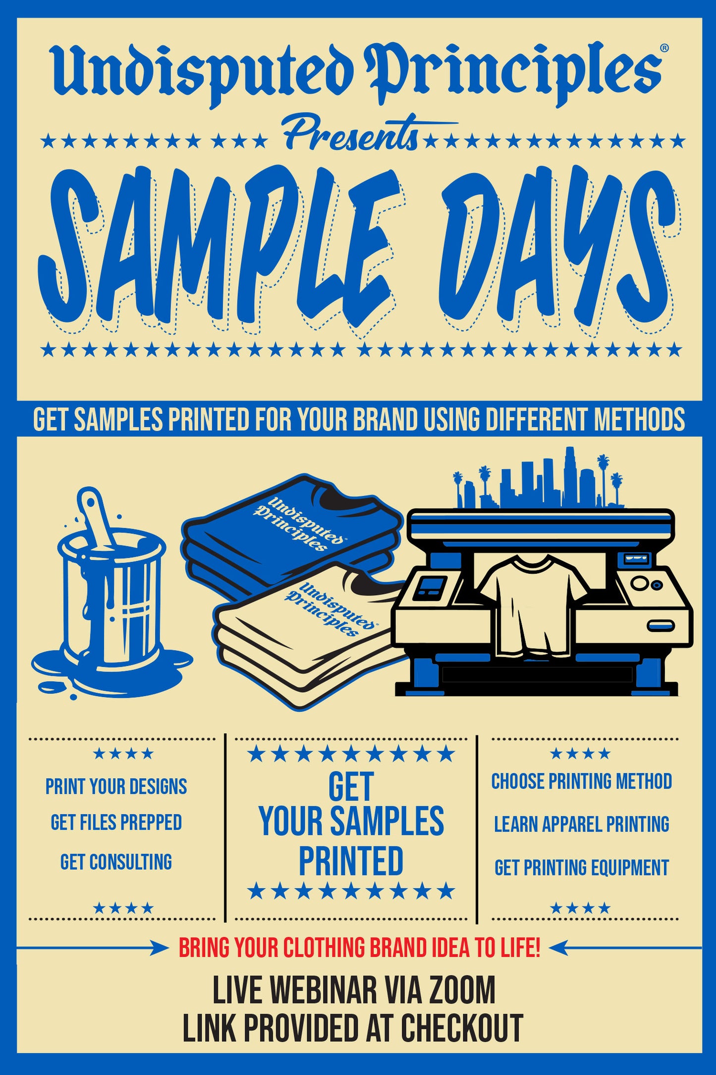 sample days workshop get your samples printed live using different printing methods by gian frabotti