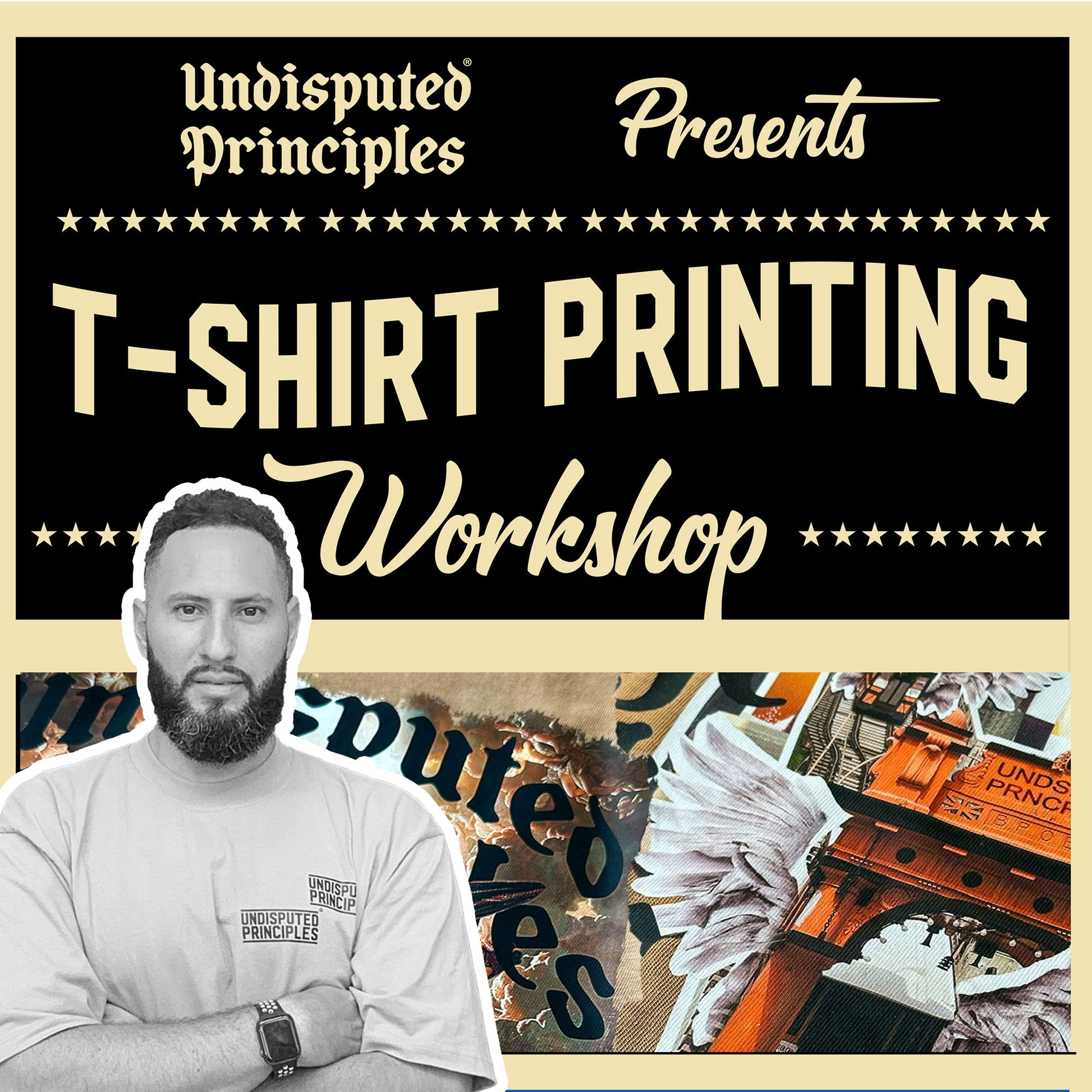 custom t-shirt printing class in los angeles using DTF printing