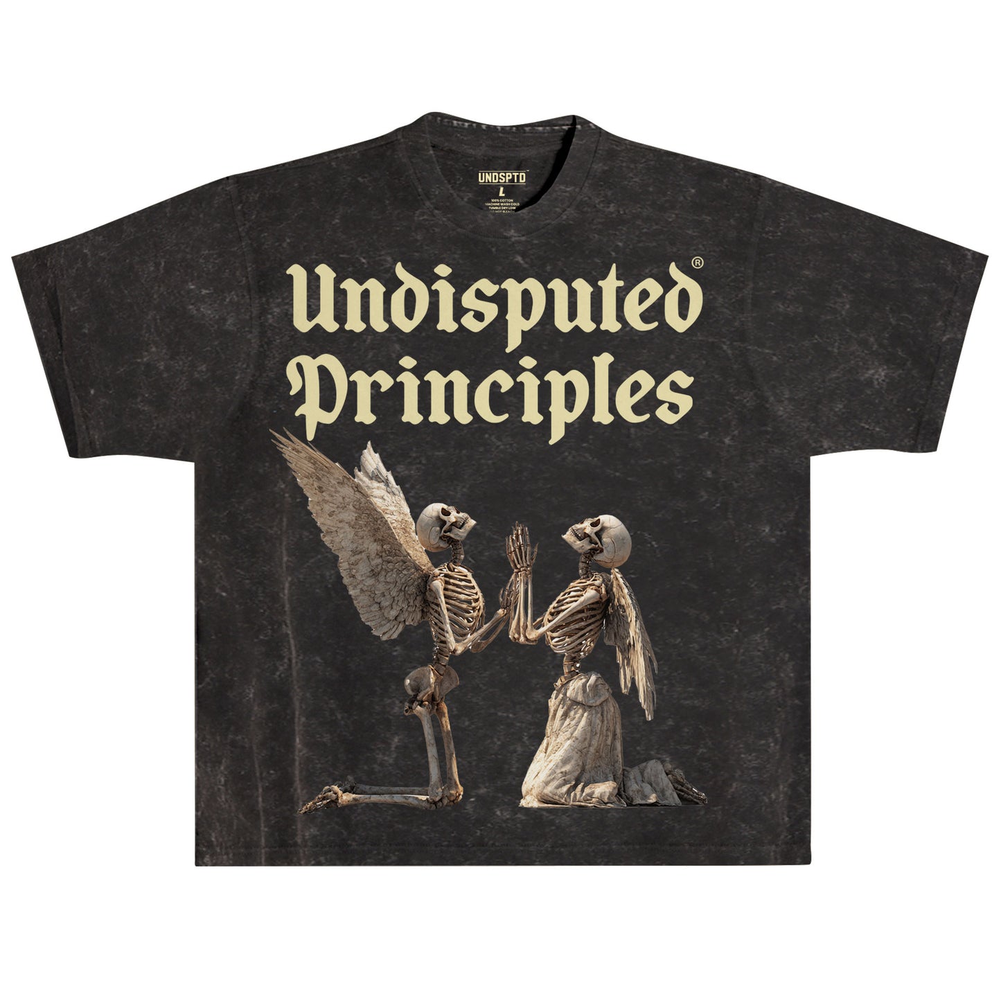 oversized heavyweight drop shoulder graphic tshirt in vintage wash black
