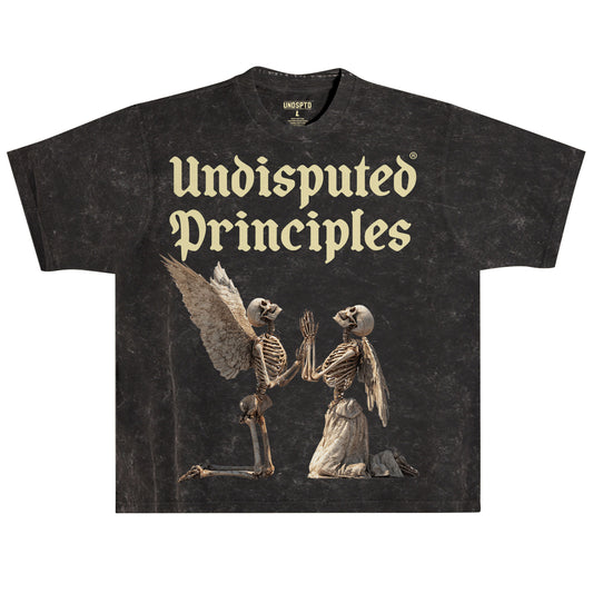 oversized heavyweight drop shoulder graphic tshirt in vintage wash black