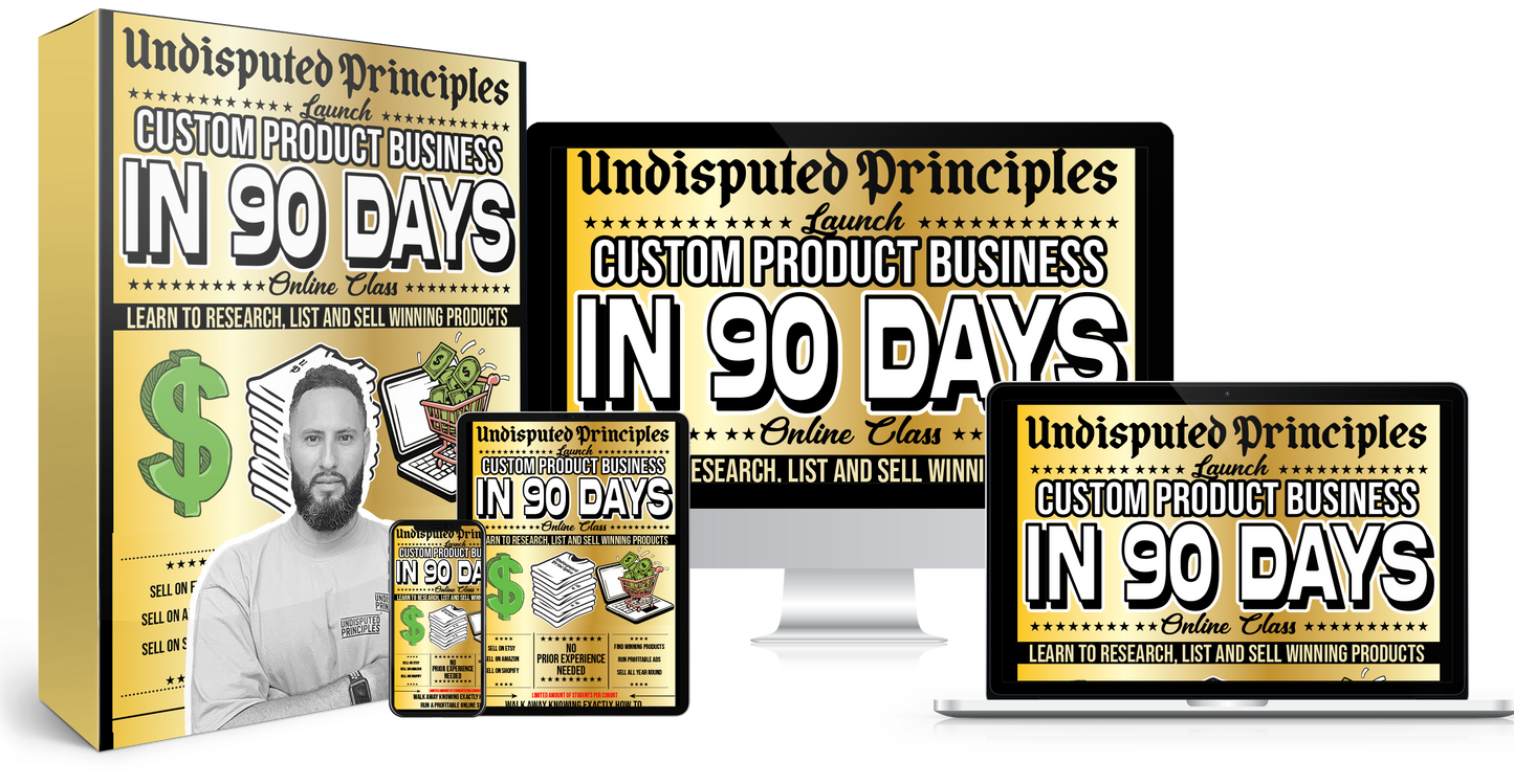 90-Day Online Custom Product Business: Group Coaching Class