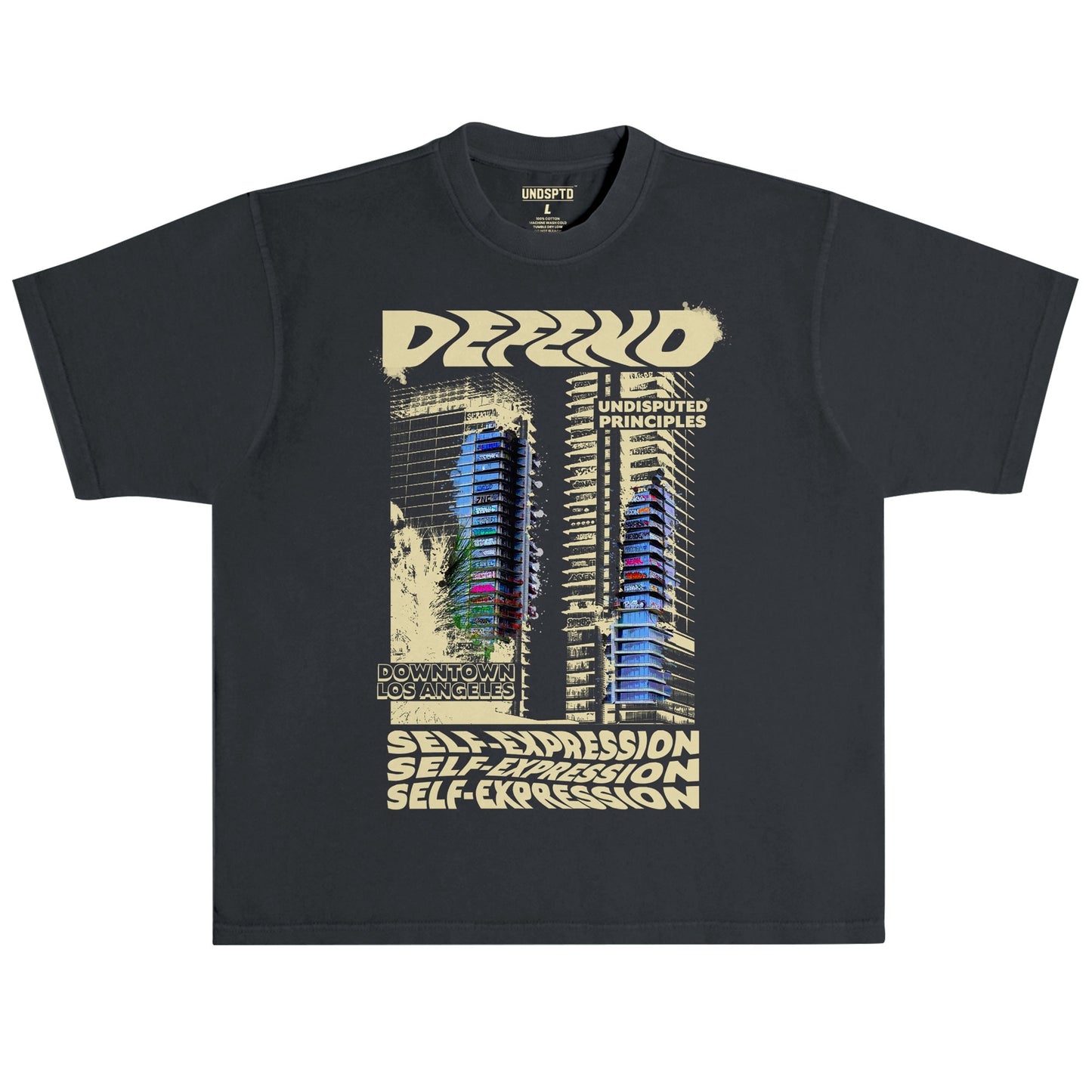 defend self expression tshirts graffiti towers los angeles undisputed principles